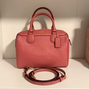 Coach #35472 Glitter Pink Mini Bennet Satchel
